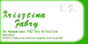 krisztina fabry business card